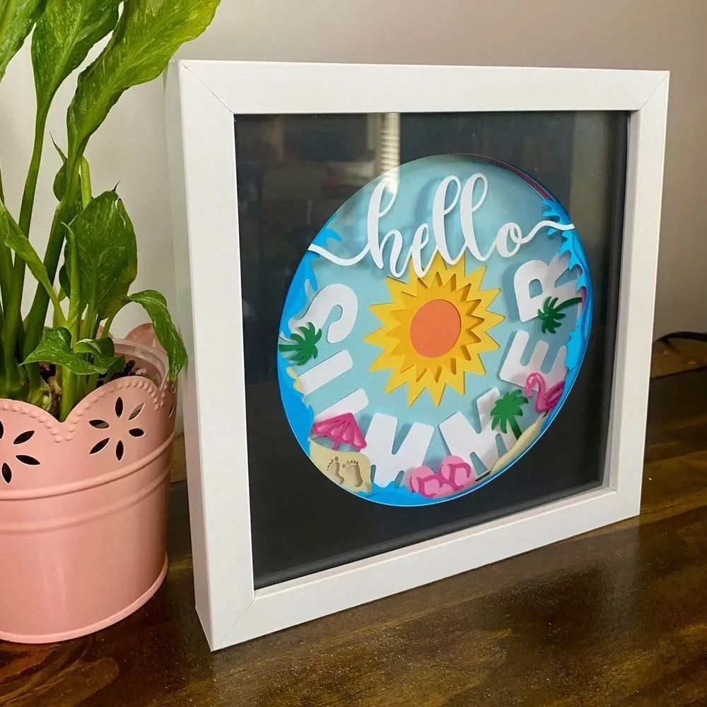 3D Hello Summer Shadowbox